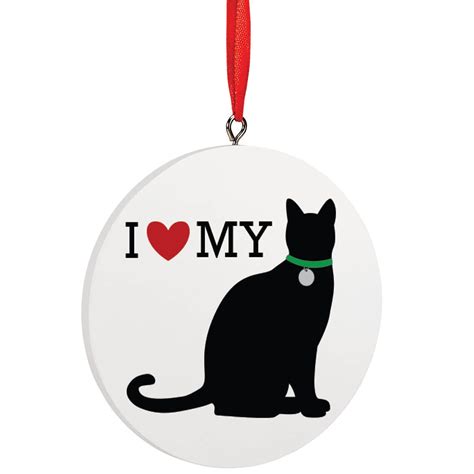 Personalized I Love My Cat Ornament Kitty Ornament Miles Kimball