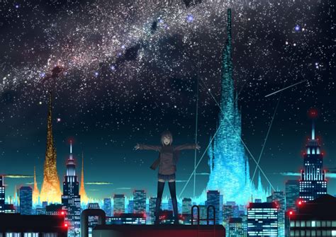 Chill Anime City Wallpapers Wallpaper Cave
