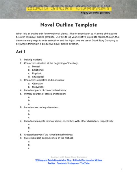 Join a writing group or online writing community. Novel Outline Template | Kidlit