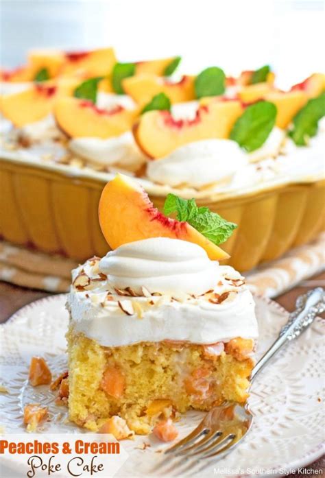 Peaches And Cream Poke Cake