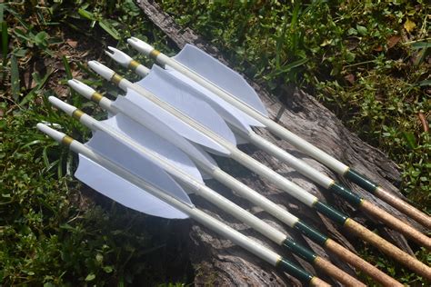 Archery arrows Traditional wood arrows with white dip and | Etsy