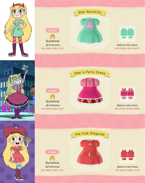 Some Of Star Butterflys Outfits For Animal Crossing New Horizons R
