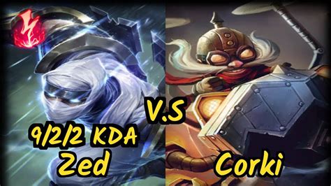 Ll Stylish Zed Vs Corki Kda Mid Gameplay Na Ranked Diamond