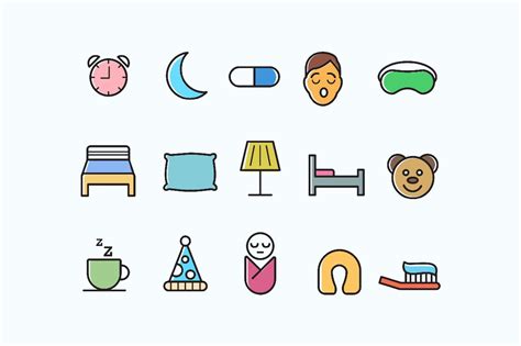 15 Sleep Icons Icons Creative Market