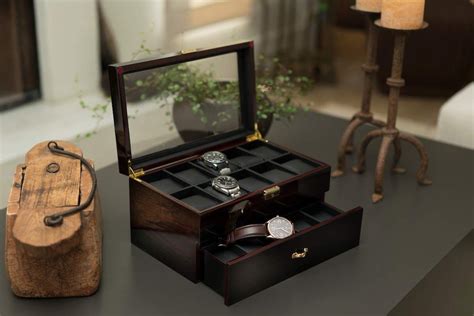 20 Diplomat Dark Ebony Wood Watch Box Wood Watch Box Watch Storage