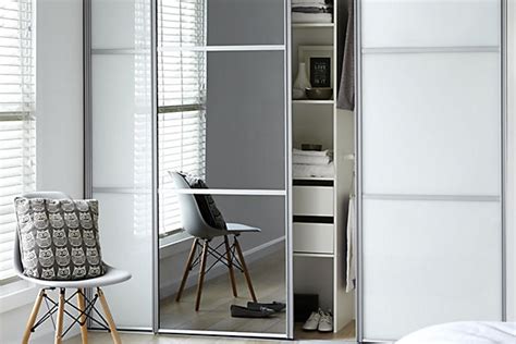 Guide rails are inserted into the frame with double and triple tracks. Sliding Wardrobe Doors | Sliding Doors | DIY at B&Q