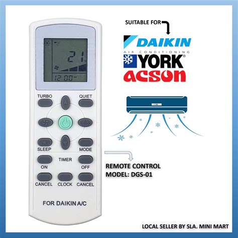 Daikin York Acson Air Conditioner Remote Control Dgs For