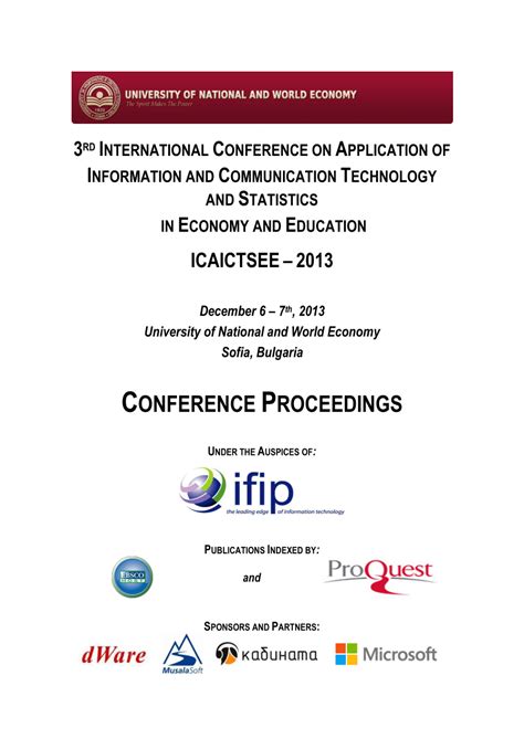 Pdf Conference Proceedings 3rd International Conference On