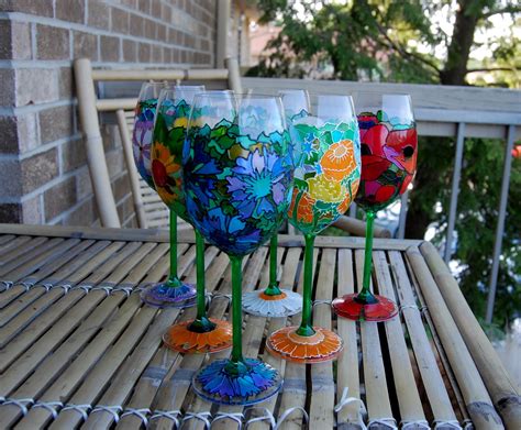 my art glass world all six meadow wine glass set