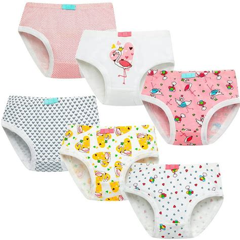 6 Pack Girls Cotton Panties 100 Pure Cotton Underwear Little Girls