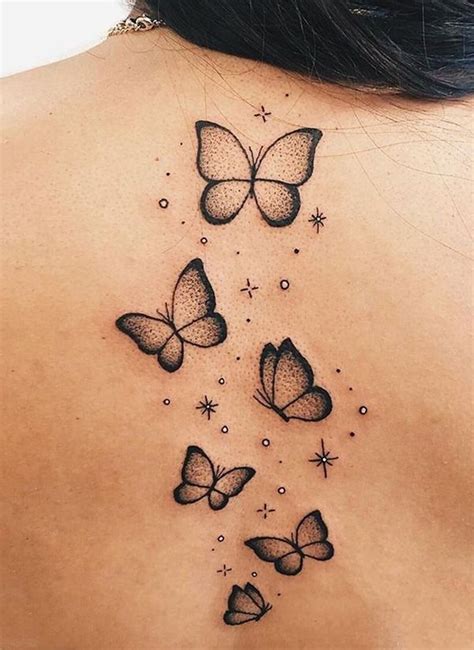 Playful Back Butterfly Tattoo Butterfly Tattoo Meaning Butterfly