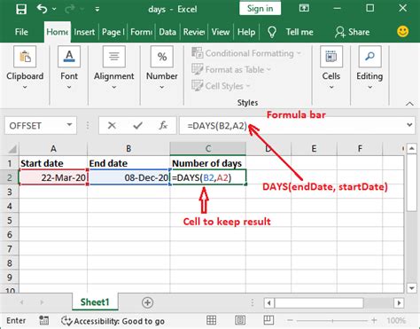 How To Calculate Number Of Days Between Two Dates In Excel Javatpoint