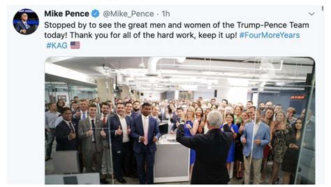 Pence And Campaign Staff Without Masks — Daily Ructions