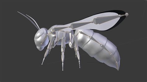 Wasp 3d Model Rigged And Low Poly Game Ready Team 3d Yard