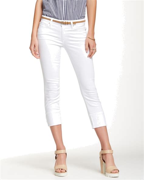 Joes Jeans Joes New Womens Size 30x24 White Cuffed Capri Cropped