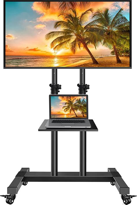 Buy Mobile Tv Stand With Wheels For 32 To 75 Inch Flatcurved Panel