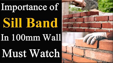 Importance Of Sill Band In 100mm Brickwork Cpwd Norms Youtube