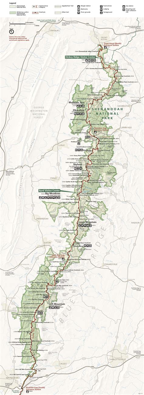 Map Of Shenandoah National Park Us Geological Survey