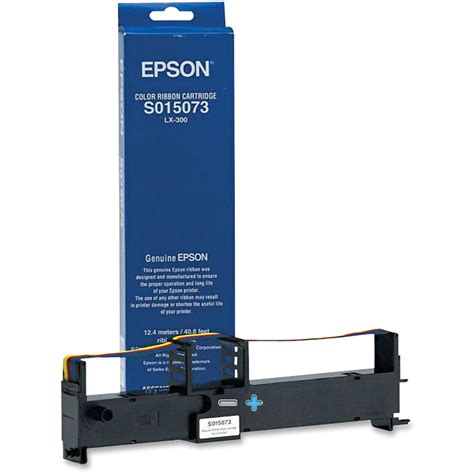 9m black printer ribbons cartridges for brother ax10 ax20 ax30 ax145 correctronic 145 320 340 360 380 lw/ax series em30 31 350. Epson S015073 Color Ribbon Cartridge for LX-300 S015073 B&H