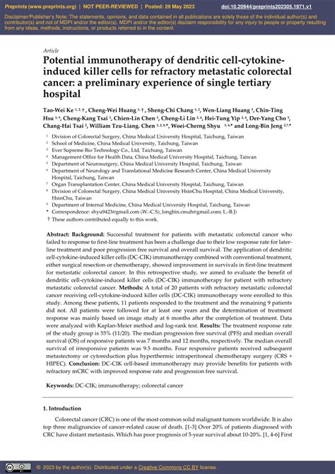 Pdf Potential Immunotherapy Of Dendritic Cell Cytokine Induced Killer