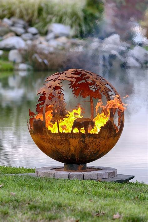 Custom Made Custom Up North Fire Pit Sphere 37 Inches Fire Pit Sphere