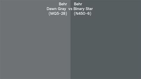 Behr Dawn Gray Vs Binary Star Side By Side Comparison