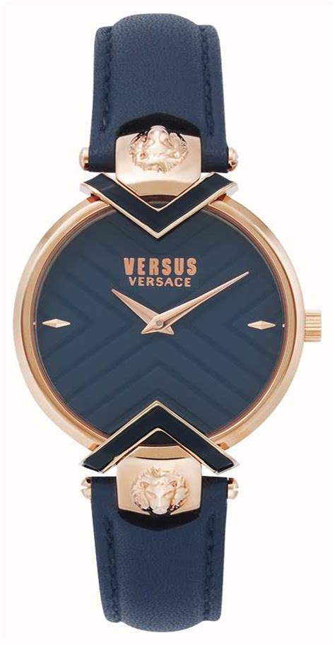 Versus Versace | Ladies Blue Leather Strap With Rose Gold | VSPLH0419 ...