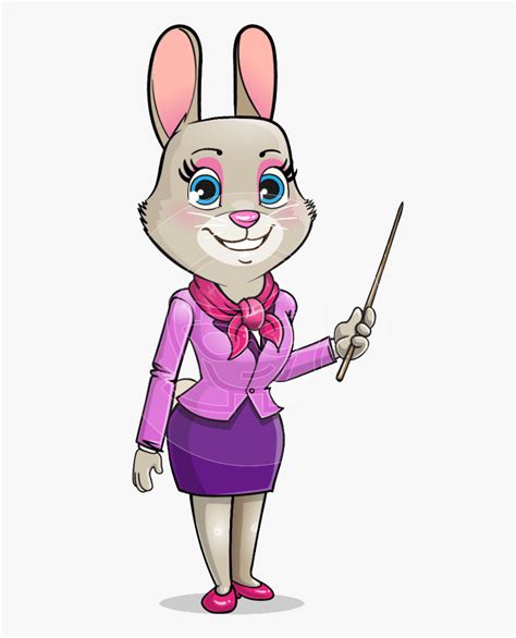 Miss Abby The Rabbit Cartoon Rabbit Teacher Free Transparent