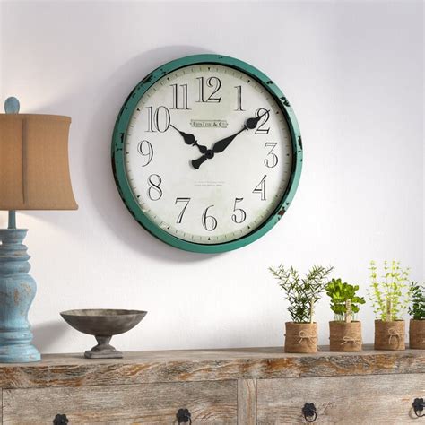 August Grove Oversized 24 Wall Clock And Reviews Wayfair