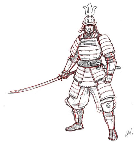Как нарисовать самурая как нарисовать легко и быстро