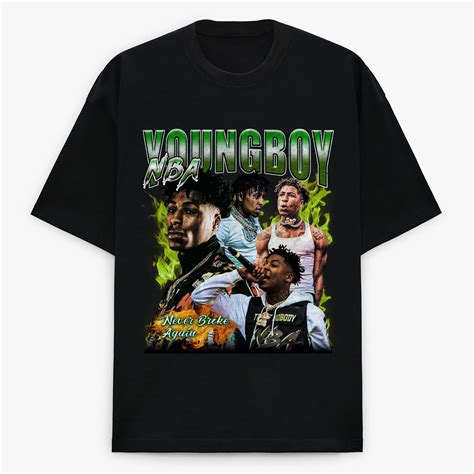 Youngboy Never Broke Again Nba Hip Hop Vintage Bootleg Retro 90s Shirt