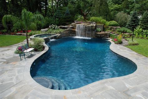 Swimming Pool Waterfall Designs Best Design Exotic Pools