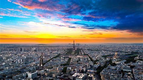 1920x1080 1920x1080 Paris France City Cityscape Sunset Eiffel Tower