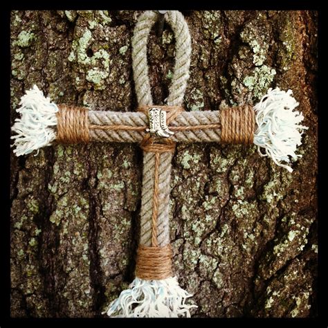 This Is A Cross I Made From An Old Woods Rope Cross Crafts Lariat
