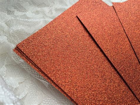 Diy Copper Glitter Cardstock 5x7 For Wedding Or Quince Invitations