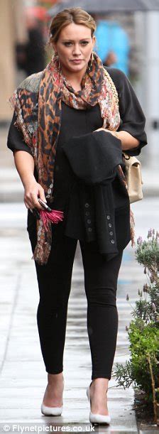 heavily pregnant hilary duff is landed with parking ticket daily mail online