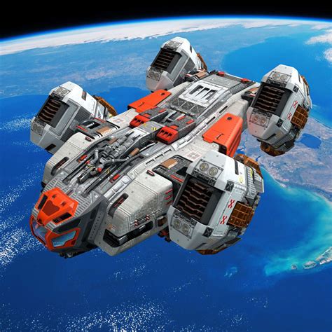 Sf Space Shuttle 3d Model Space Ship Concept Art Concept Ships