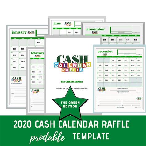 Cash Calendar Fundraiser Template Customize And Print