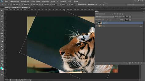Как повернуть изображение в фотошопе на несколько градусов