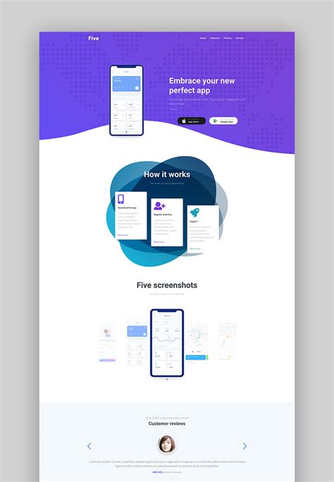 20 Best Mobile App Landing Page Template Designs 2018tuts All