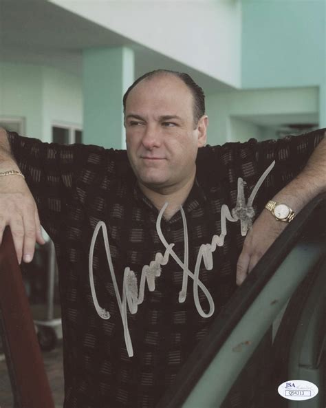 James Gandolfini Signed The Sopranos 8x10 Photo Jsa Coa Pristine