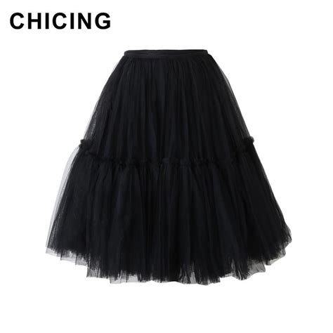 Chicing Layered Adult Tulle Skirts Womens Mesh Tutu High Waist