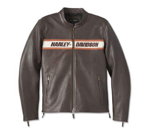 Men S Victory Lane II Leather Jacket Java Harley Davidson USA