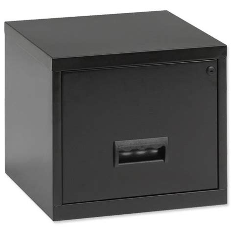 Pierre Henry Filing Cabinet Steel Lockable 1 Drawer A4 Black Ref 099001