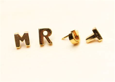Initial Pin Gold Small Gold Initial Pin Letter Pin Monogram Etsy