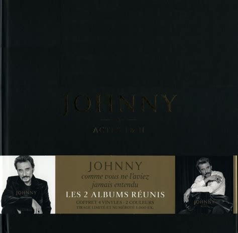 Johnny Hallyday Coffret 4 LP Johnny Acte I Acte II Universal 38 69173