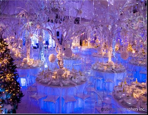Astounding Winter Wonderland Theme Wedding Reception With Winter