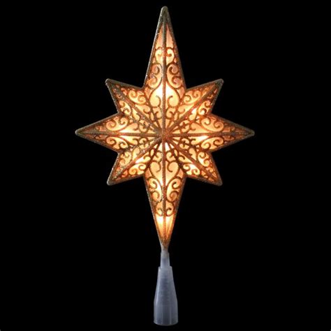 Northlight 10 Frosted Star Of Bethlehem With Gold Scrolling Christmas