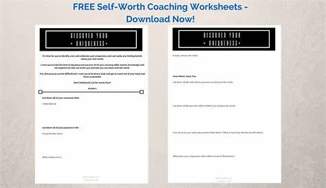 self-worth worksheets