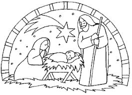 Láminas para colorear Navidad cristiana | Trato o truco